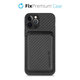 FixPremium - Carbon Hülle mit MagSafe Wallet für iPhone 12 Pro Max, schwarz