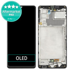 Samsung Galaxy A42 5G A426B - LCD Display + Touchscreen Front Glas + Rahmen (Black) OLED