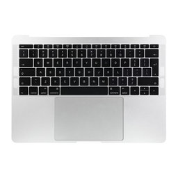Apple MacBook Pro 13" A1708 (Late 2016 - Mid 2017) - Oberer Rahmen Tastatur + Tastatur UK + Mikrofon + Trackpad + Lautsprecher (Silver)