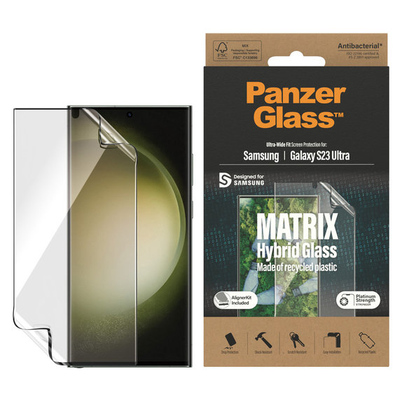 Hybridglas Matrix UWF AB FP wA für Samsung Galaxy S23 Ultra, Klar, PanzerGlass