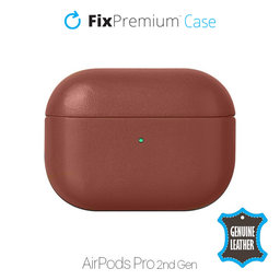 FixPremium - Lederetui für AirPods Pro 2, braun