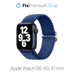 FixPremium - Remienok Solo Loop pre Apple Watch (38, 40 und 41mm), dark blue