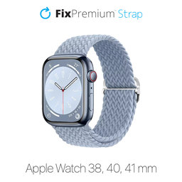 FixPremium - Remienok Solo Loop pre Apple Watch (38, 40 und 41mm), light blue