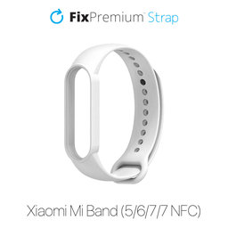 FixPremium - Silikónový Remienok pre Xiaomi Mi Band (5/6/7/7 NFC), weiß