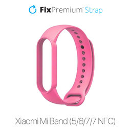 FixPremium - Silikónový Remienok pre Xiaomi Mi Band (5/6/7/7 NFC), rosa