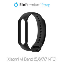 FixPremium - Silikónový Remienok pre Xiaomi Mi Band (5/6/7/7 NFC), schwarz