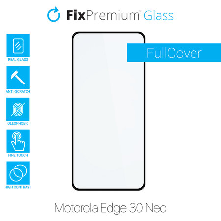 FixPremium FullCover Glass - Gehärtetes Glas für Motorola Edge 30 Neo