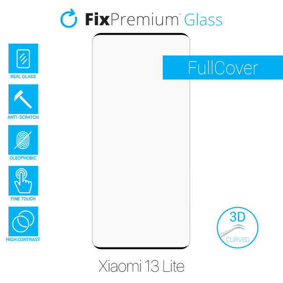 FixPremium FullCover Glass - Gehärtetes Glas für Xiaomi 13 Lite