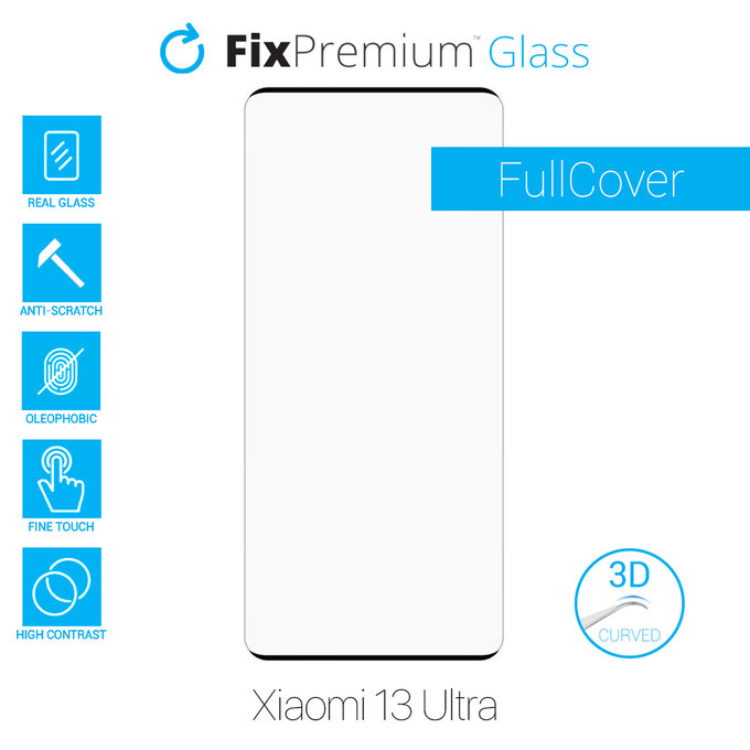 FixPremium FullCover Glass - 3D Gehärtetes Glas für Xiaomi 13 Ultra