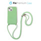 FixPremium - Silikonhülle mit Umhängeband für iPhone 14 Plus, grün