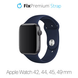 FixPremium - Silikonarmband für Apple Watch (42, 44, 45 und 49mm), blau
