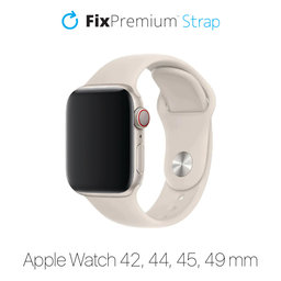 FixPremium - Silikonarmband für Apple Watch (42, 44, 45 und 49mm), zlatá
