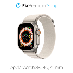FixPremium - Armband Alpine Loop für Apple Watch (38, 40 und 41mm), starlight