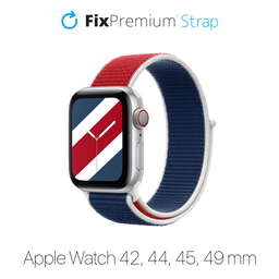 FixPremium - Nylonband für Apple Watch (42, 44, 45 und 49mm), international