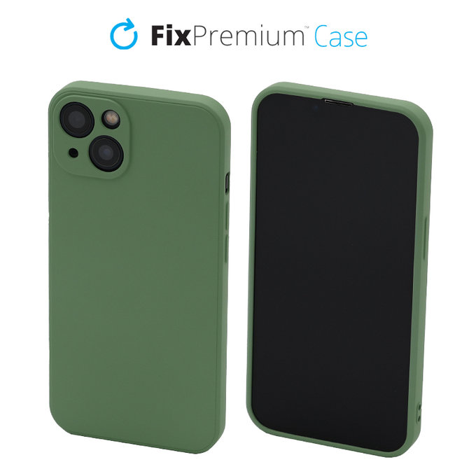FixPremium - Hülle Rubber für iPhone 13 und 14, grün