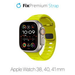 FixPremium - Gurt Sport Silicone für Apple Watch (38, 40 und 41mm), tartrazine