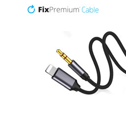 FixPremium - Lightning / Jack 3.5mm Kabel (1m), schwarz