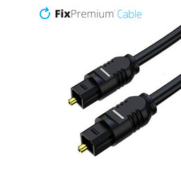 FixPremium - Audio Optisches Kabel (2m), schwarz