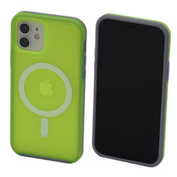FixPremium - Hülle Clear s MagSafe für iPhone 12 und 12 Pro, neon green