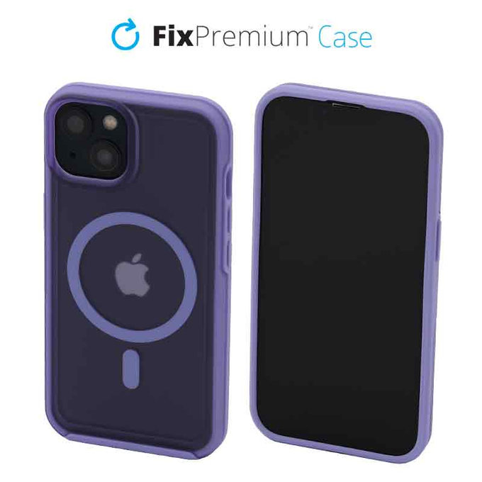 FixPremium - Hülle Clear mit MagSafe für iPhone 13, lila