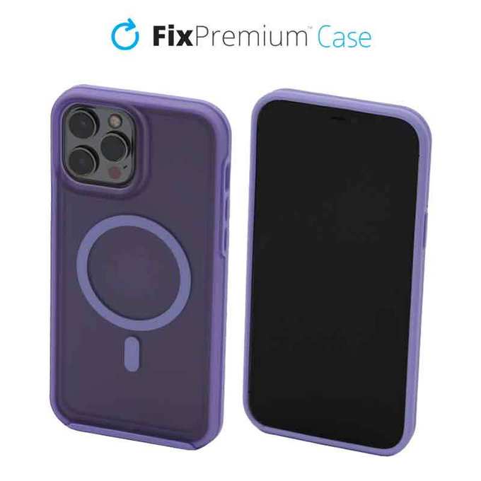 FixPremium - Hülle Clear mit MagSafe für iPhone 13 Pro Max, lila