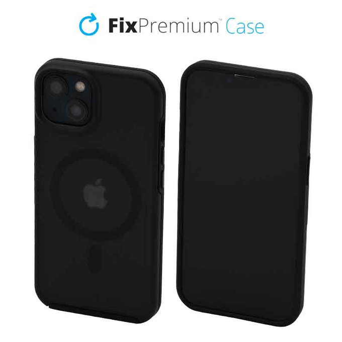 FixPremium - Hülle Clear mit MagSafe für iPhone 14, frost black