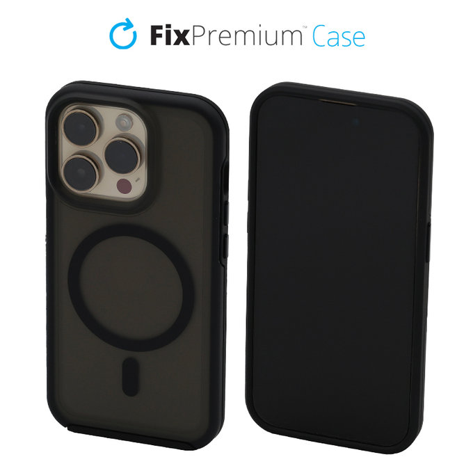 FixPremium - Hülle Clear mit MagSafe für iPhone 14 Pro, frost black