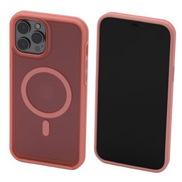 FixPremium - Hülle Clear s MagSafe für iPhone 13 Pro, peach pink