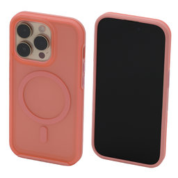 FixPremium - Hülle Clear s MagSafe für iPhone 14 Pro, peach pink