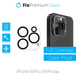 FixPremium Glass - Gehärtetes Glas für die rückwärtige Kameralinse für iPhone 14 Pro und 14 Pro Max