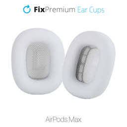 FixPremium - Ersatz-Ohrpolster für Apple AirPods Max (Fabric), weiss