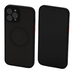 FixPremium - Hülle Matte mit MagSafe für iPhone 13 Pro, schwarz