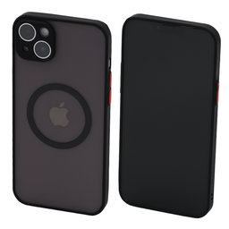 FixPremium - Hülle Matte mit MagSafe für iPhone 14 Plus, schwarz