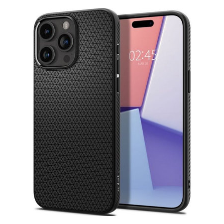 Spigen - Hülle Liquid Air für iPhone 15 Pro Max, matte black