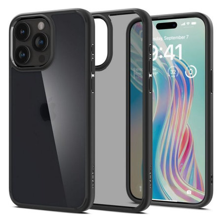 Spigen - Hülle Ultra Hybrid für iPhone 15 Pro, frost black