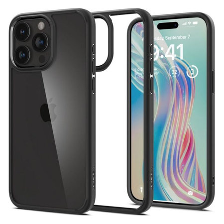 Spigen - Hülle Ultra Hybrid für iPhone 15 Pro, matte black