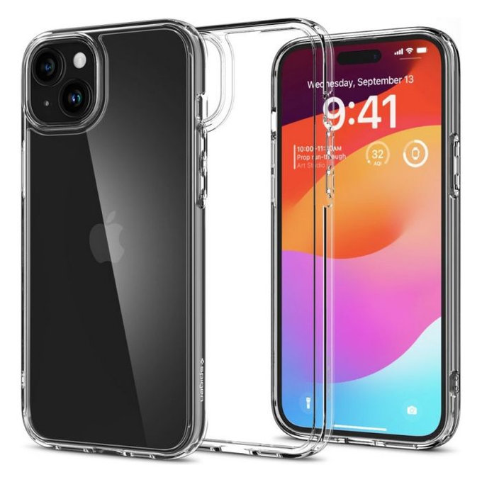 Spigen - Hülle Ultra Hybrid für iPhone 15, Crystal Clear