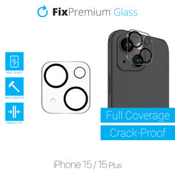 FixPremium Glass - Gehärtetes Glas für die rückwärtige Kameralinse für iPhone 15 und 15 Plus