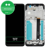 LG K41S - LCD Display + Touchscreen Front Glas + Rahmen (Black) TFT