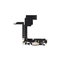 Apple iPhone 15 Pro - Ladestecker Ladebuchse + Flex Kabel (Natural Titanium)