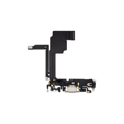 Apple iPhone 15 Pro - Ladestecker Ladebuchse + Flex Kabel (White Titanium)