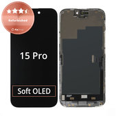 Apple iPhone 15 Pro - LCD Display + Touchscreen Front Glas + Rahmen Refurbished
