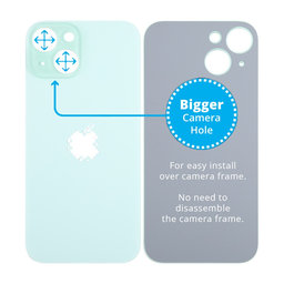 Apple iPhone 15 - Backcover Glas Vergrössertes Ringloch für die Kamera (Green)