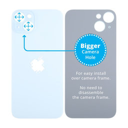 Apple iPhone 15 Plus - Backcover Glas Vergrössertes Ringloch für die Kamera (Blue)