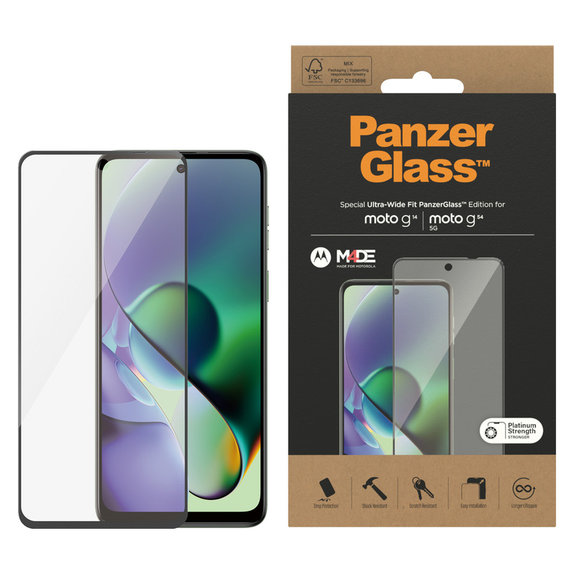 Panzerglas UWF für Motorola Moto G14/G54 5G, Schwarz, PanzerGlass