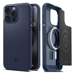 Spigen - Hülle Mag Armor mit MagSafe für iPhone 15 Pro, navy blue