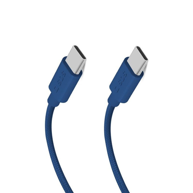 SBS - USB‑C/USB‑C Kabel USB-C/USB-C, 60W, PD, 1.5m, blau
