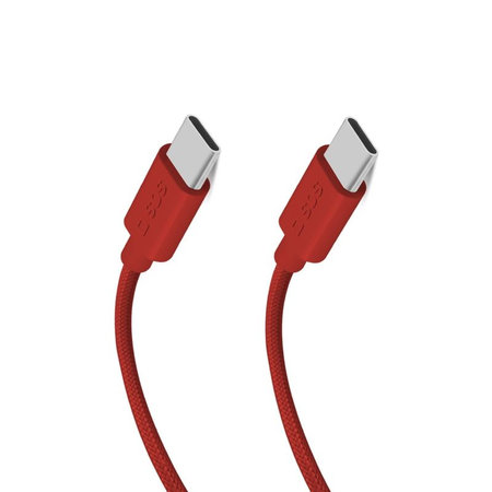 SBS - USB‑C/USB‑C Kabel USB-C/USB-C, 60W, PD, 1.5m, rot