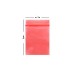 ESD-antistatisch Druckverschlussbeutel (Red) - 4x6cm 100Stk.