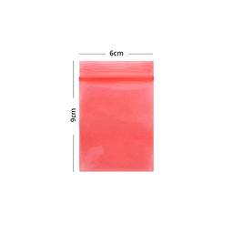 ESD-antistatisch Druckverschlussbeutel (Red) - 6x9cm 100Stk.